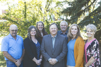 A group photo of the Clearview Public Schools 7 trustees.